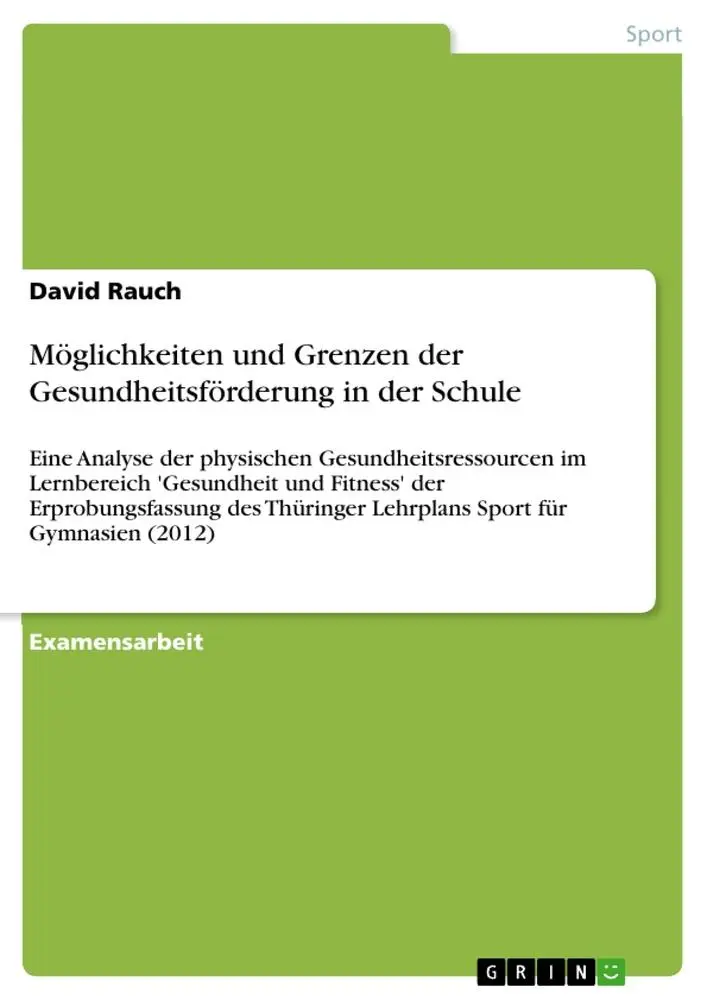 David Rauch | MöGlichkeiten Und Grenzen Der GesundheitsföRderung In Der Schule-image