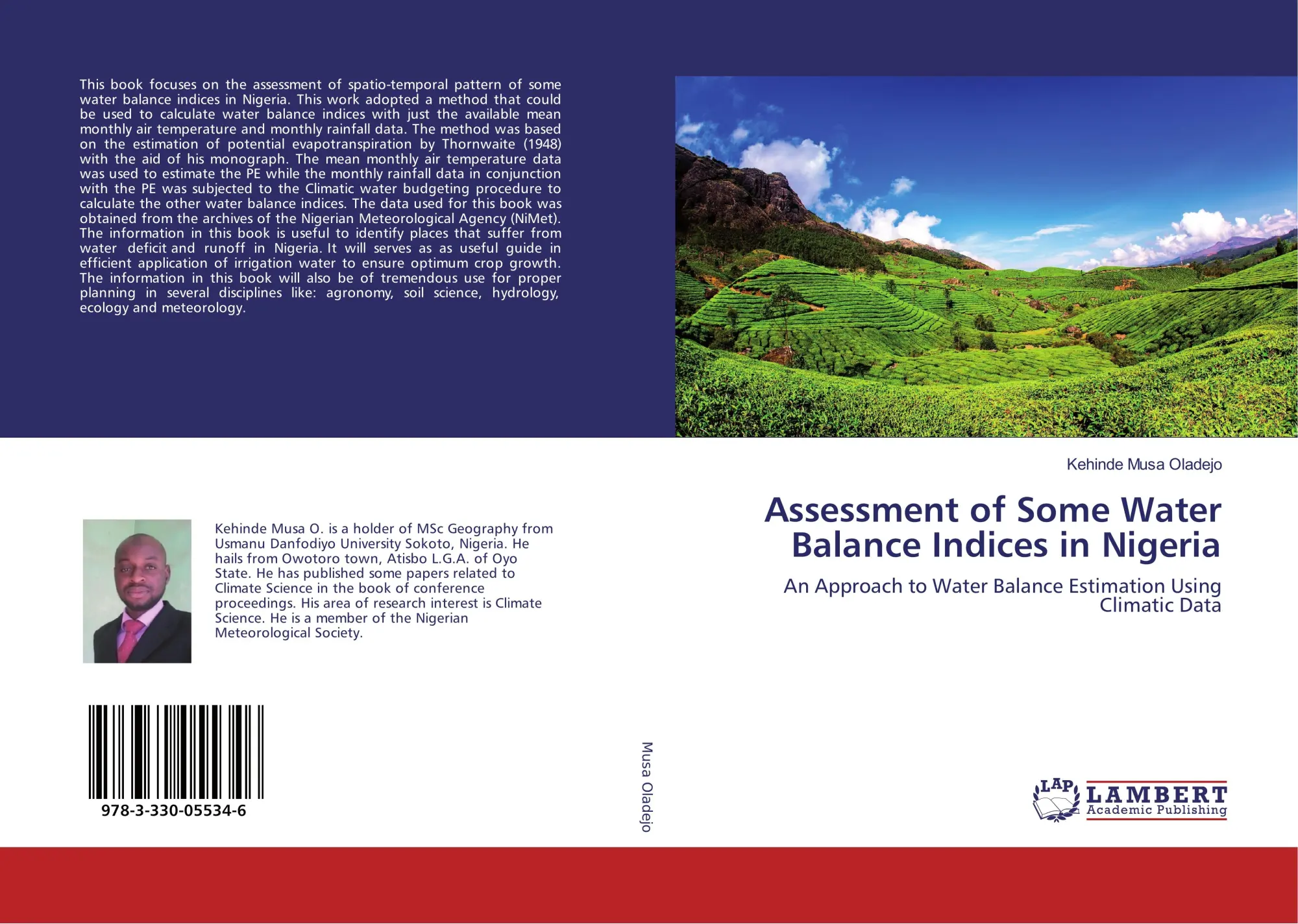 Kehinde Musa Oladejo | Assessment Of Some Water Balance Indices In Nigeria-image