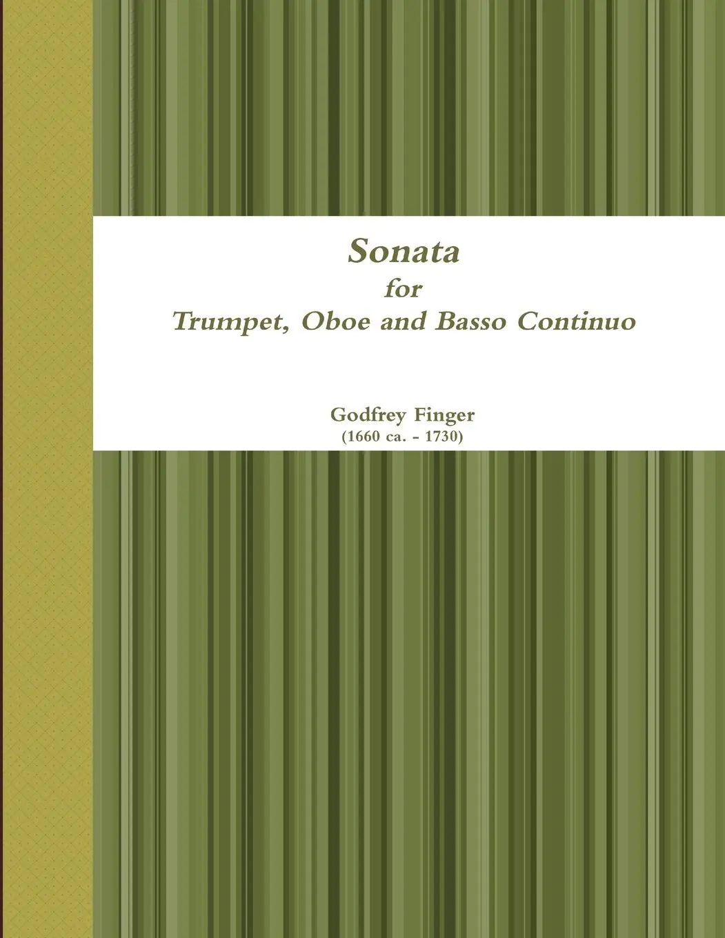Godfrey Finger | Sonata For Trumpet, Oboe And Basso Continuo | Taschenbuch-image