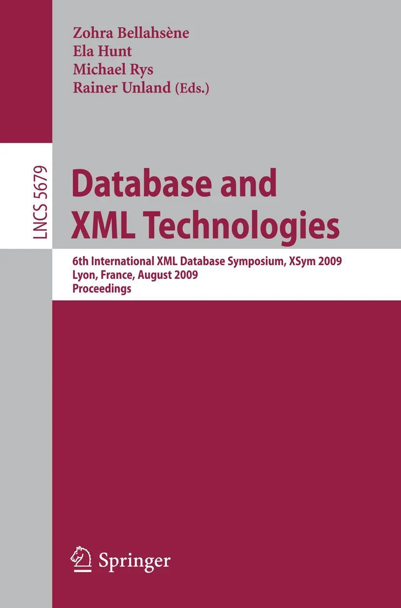 Zohra BellahsèNe (U. A.) | Database And XML Technologies | Taschenbuch (2009)-image