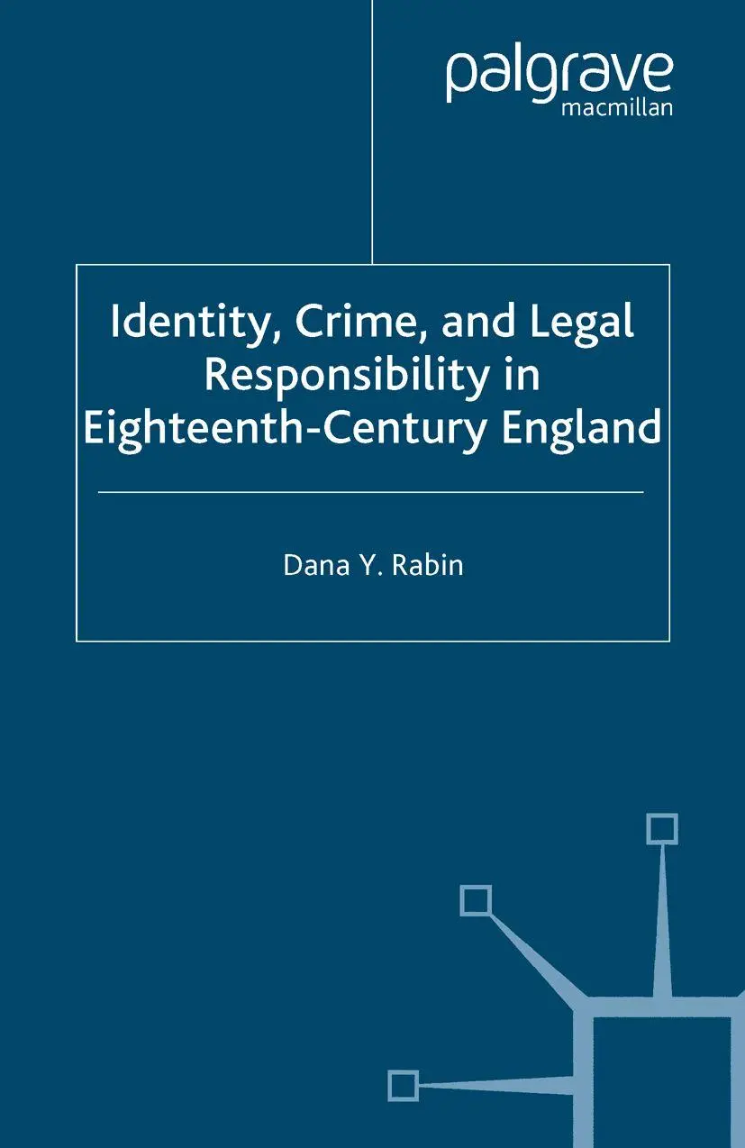 D. Rabin | Identity, Crime And Legal Responsibility In Eighteenth-Century...-image