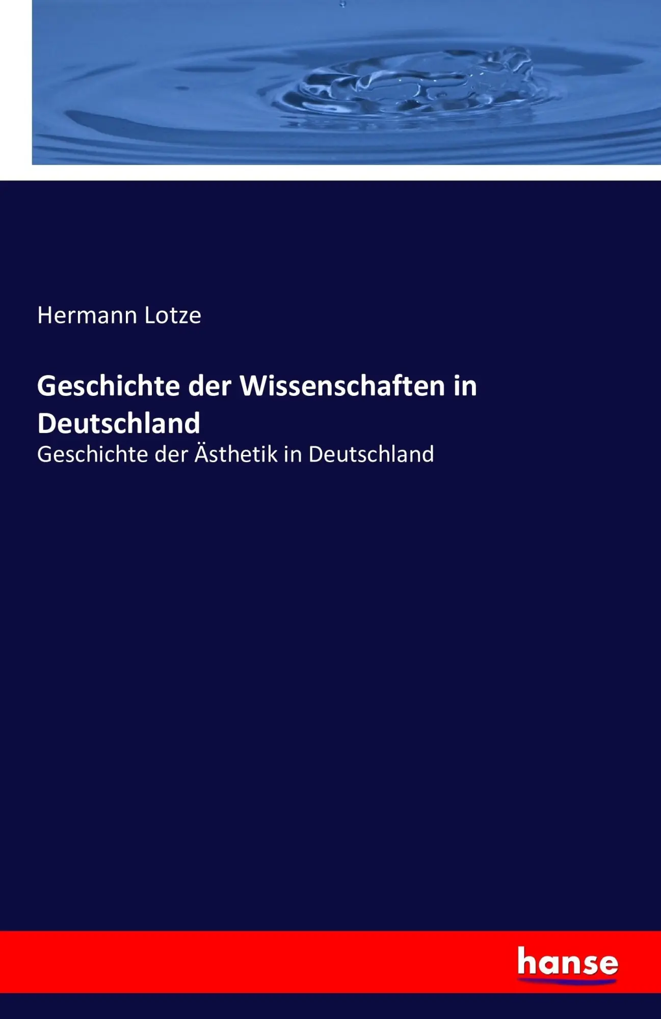 Hermann Lotze | Geschichte Der Wissenschaften In Deutschland | Taschenbuch-image